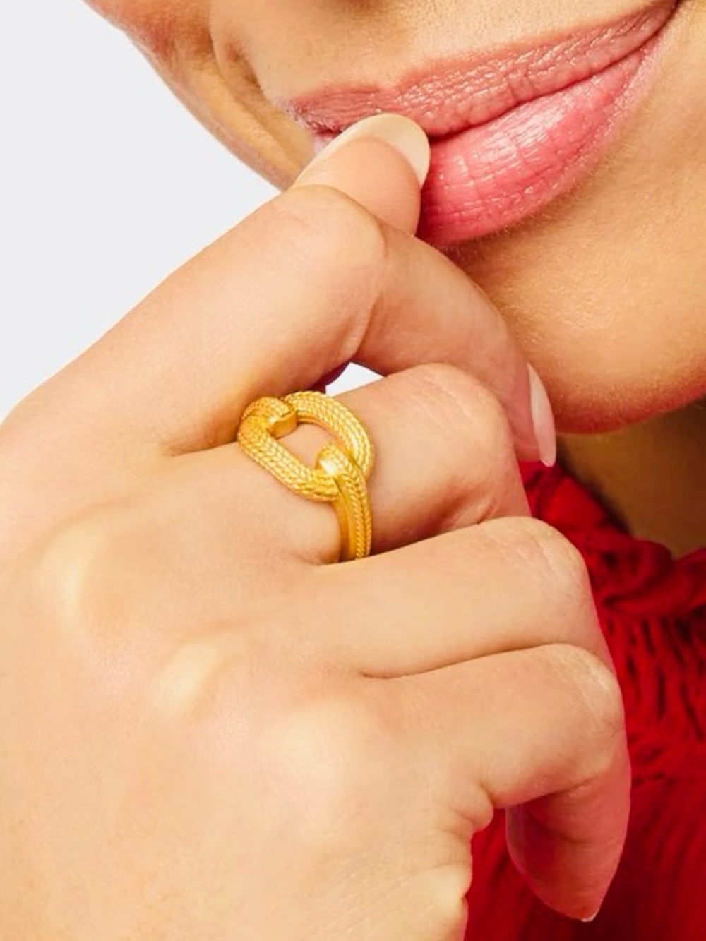 NEW! Julie Vos Gold Cheval Ring NWT - Picture 2 of 9